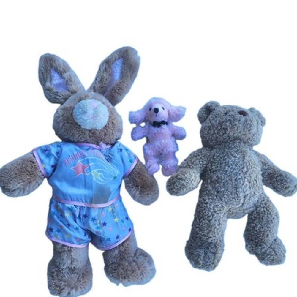 13" Build-A-Bear Curly Coated Teddy Bear Vintage 1997 Lot Of 3 Plush